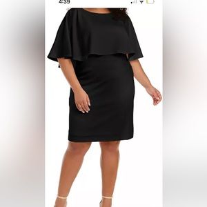 Calvin Klein formal dress with cape.